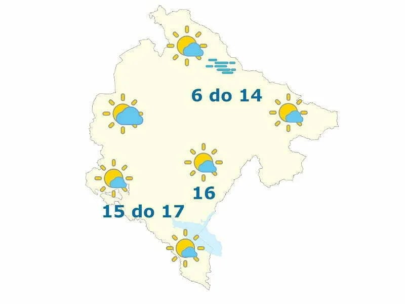 Sjutra pretežno sunčano