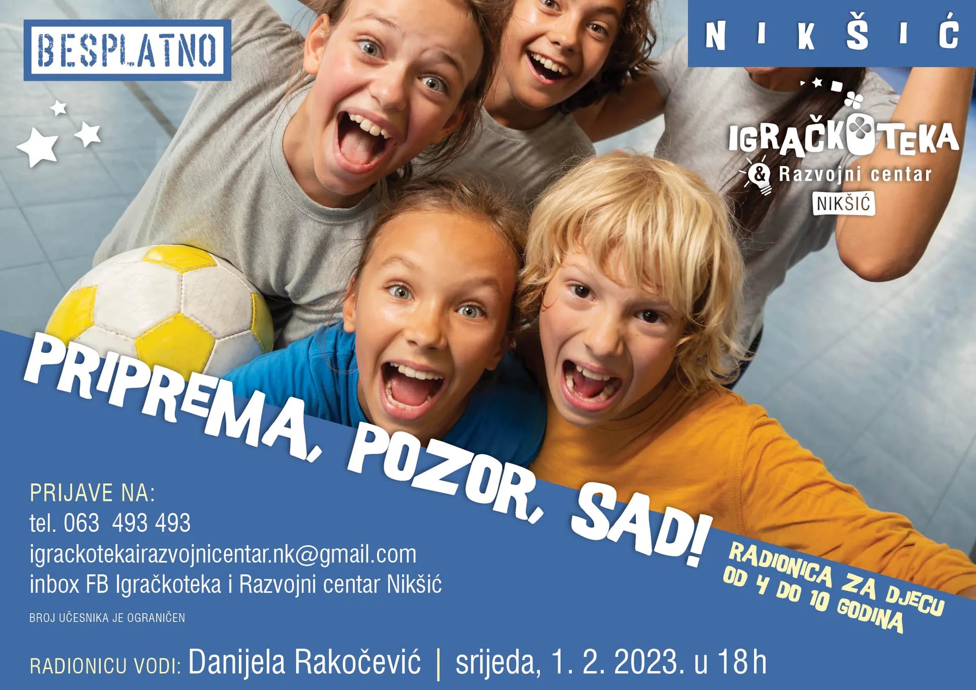 U srijedu radionica "Priprema, pozor, sad"