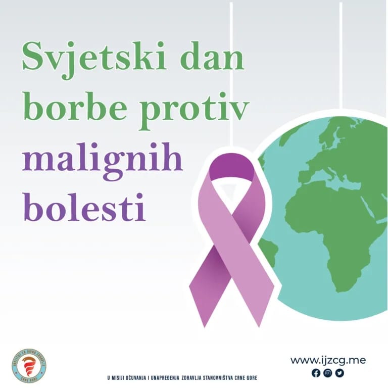 Građani Crne Gore najčešće obolijevaju od raka pluća, dojke, debelog crijeva, bešike i prostate