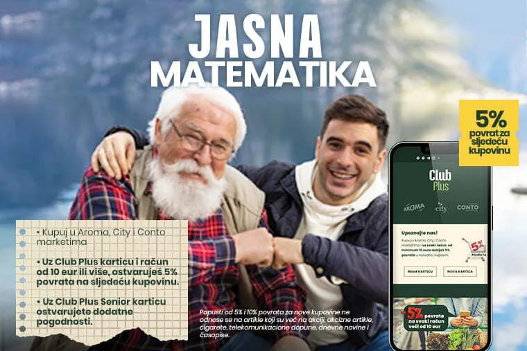 Uštedite pri svakoj kupovini – Club plus program lojalnosti u svim AROMA, CITY i CONTO marketima