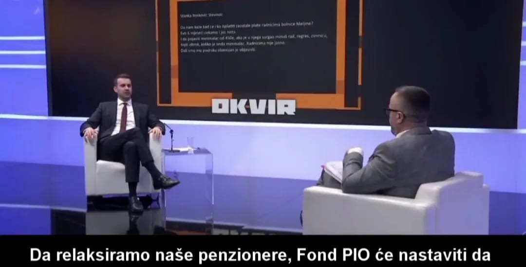 Spajić: Fond PIO će nastaviti da postoji i isplaćuje penzije