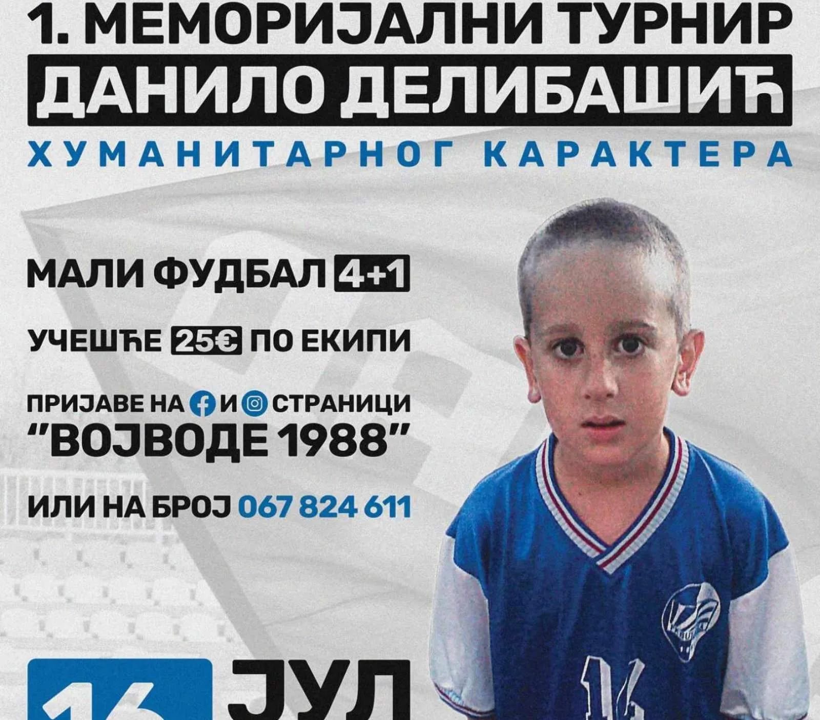 "Vojvode" organizuju Memorijalni turnir "Danilo Delibašić"