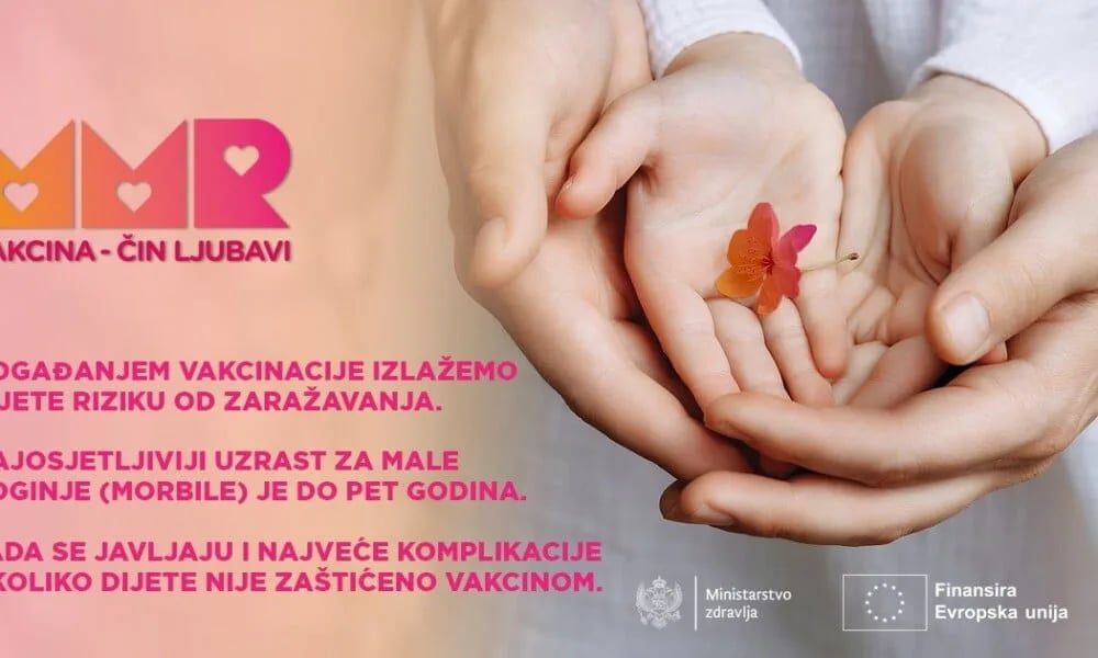 Nizak procenat djece koja su zaštićena MMR vakcinom zabrinjavajući