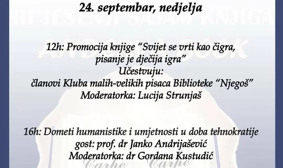 "Anderva book": Pogledajte današnji program