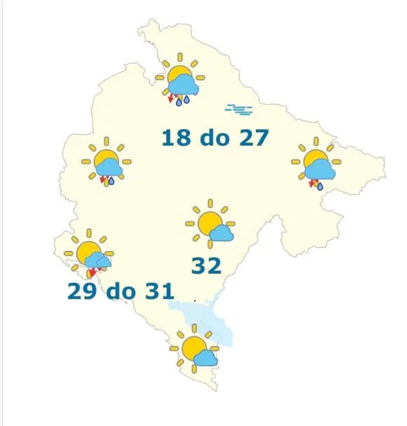 Sjutra popodne moguća kiša