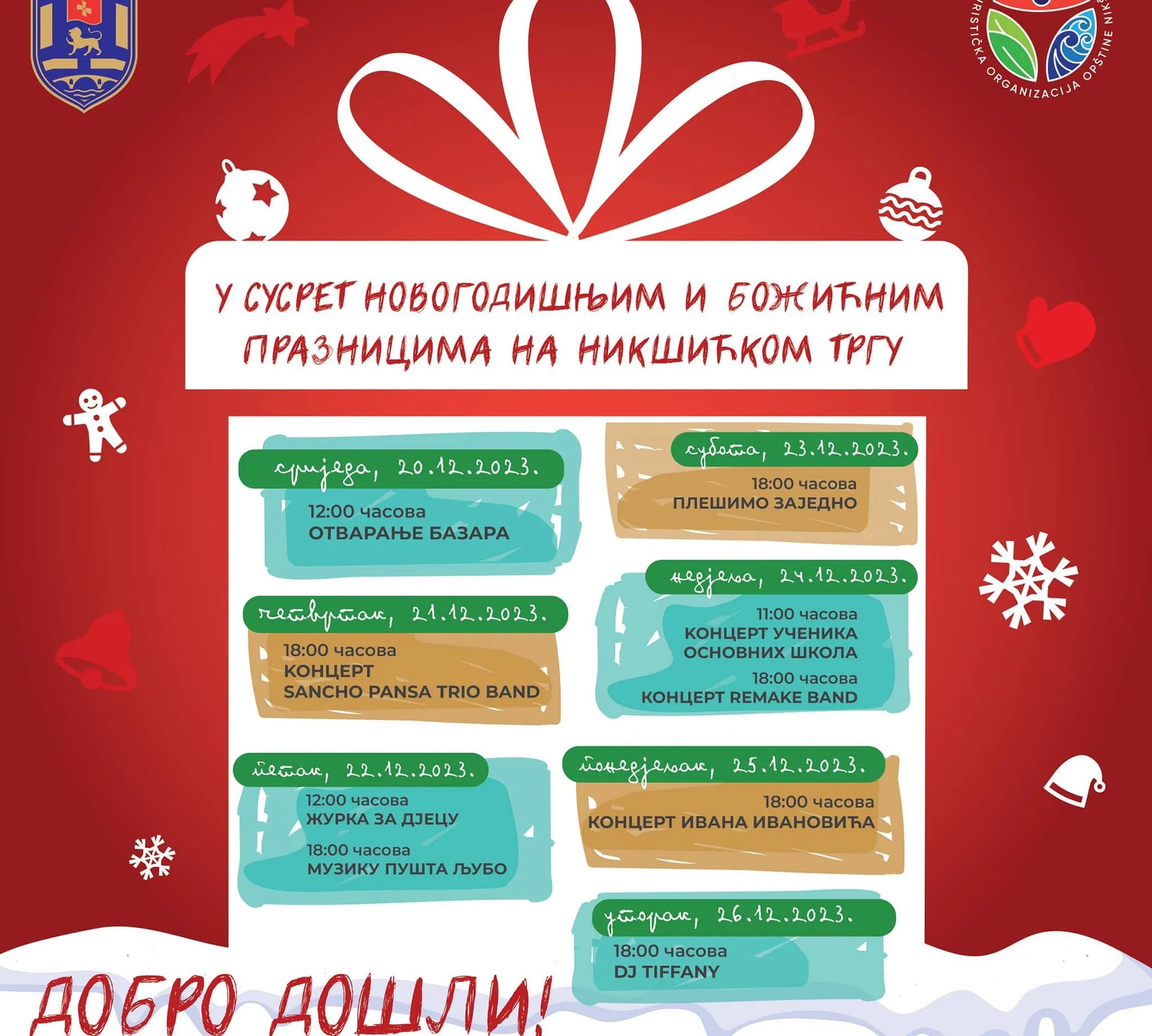 Počinje novogodišnji i božićni bazar, najavljen bogat program na Trgu