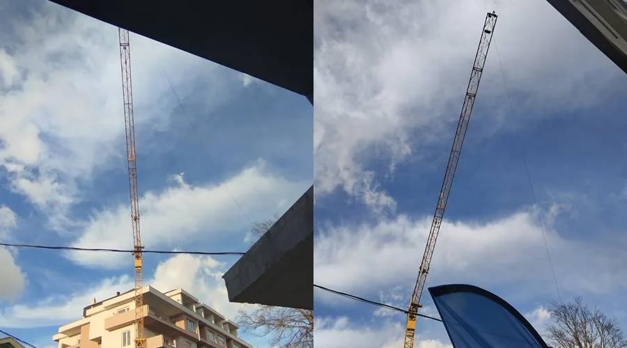 (FOTO) Građani reaguju zbog krana, plaše se za bezbjednost