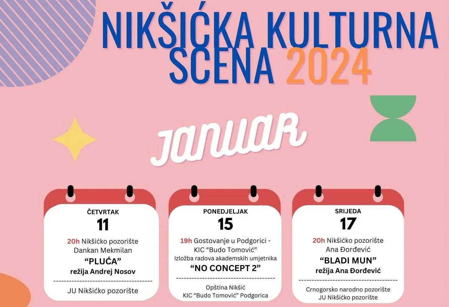 Januarski repertoar kulturnih događaja