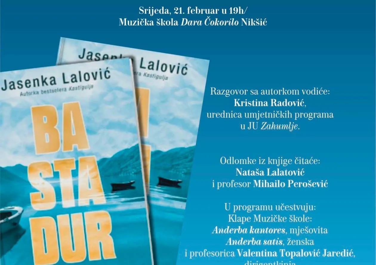 Književno veče sa Jasenkom Lalović večeras u Nikšiću
