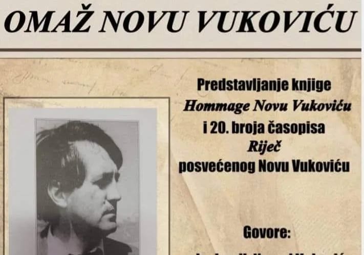 Omaž Novu Vukoviću na Filološkom fakultetu