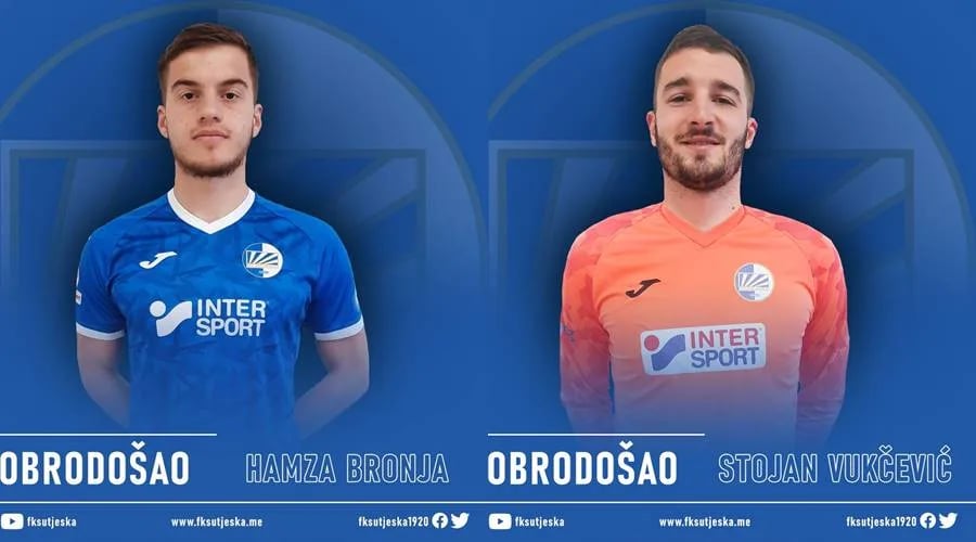 Hamza Bronja i Stojan Vukčević novi fudbaleri Sutjeske