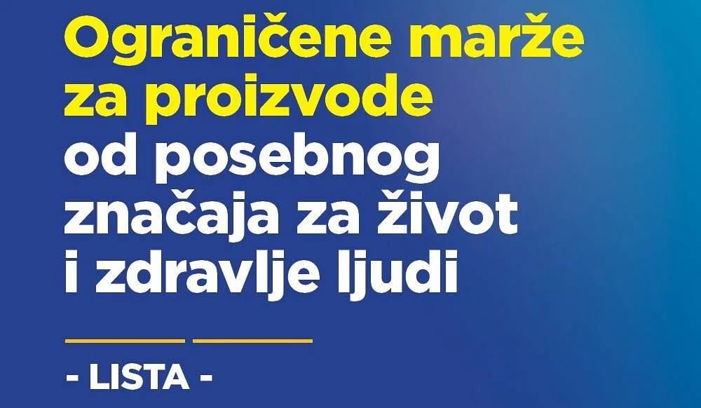 Ovo su proizvodi čije će cijena biti snižena ili ograničena