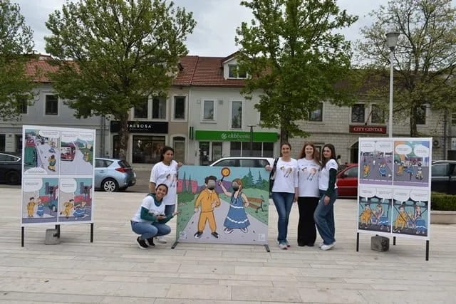 Izložba dječijeg stripa na Trgu slobode