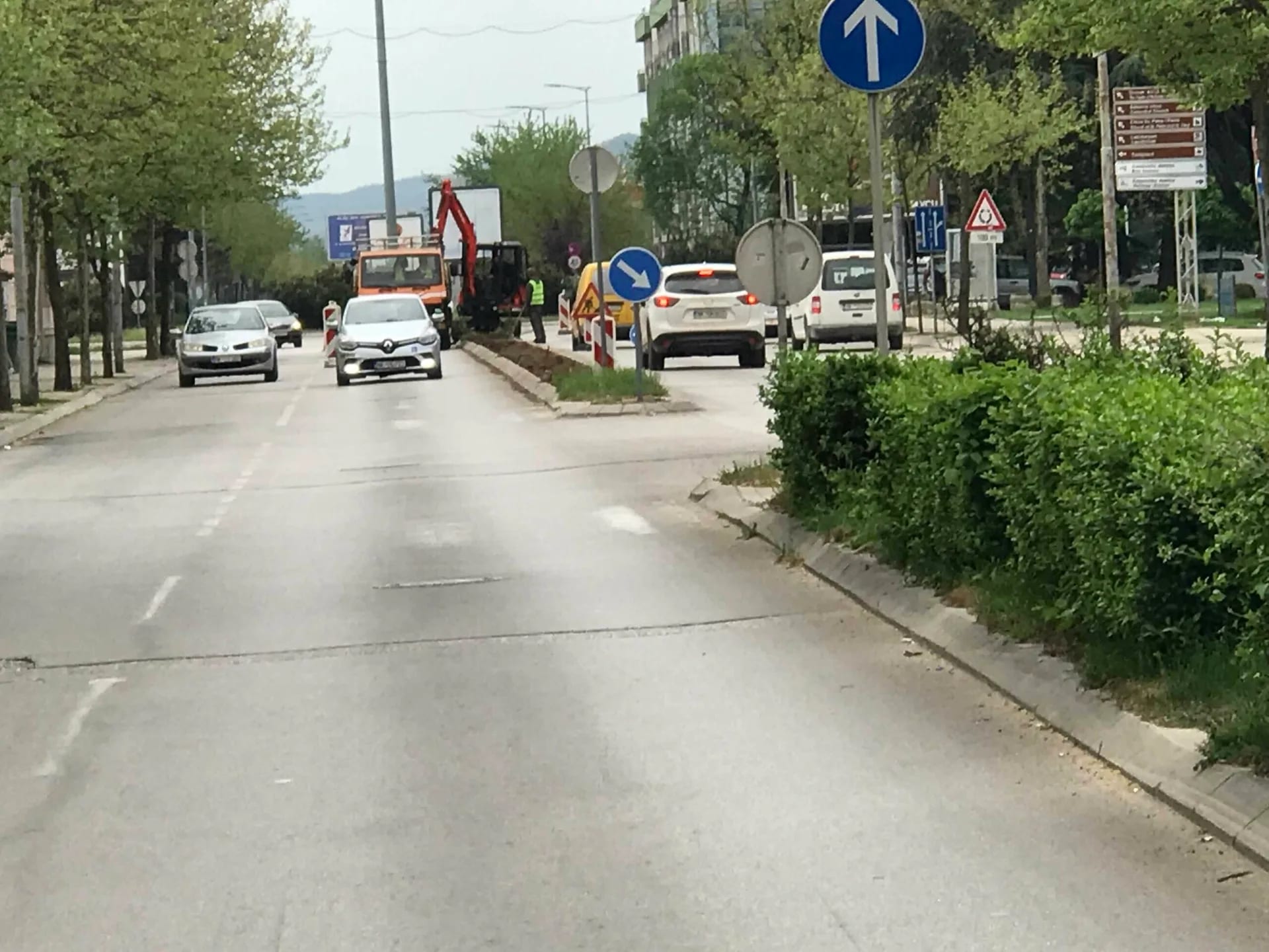 Zaštitne ograde i zelenilo duž Bulevara