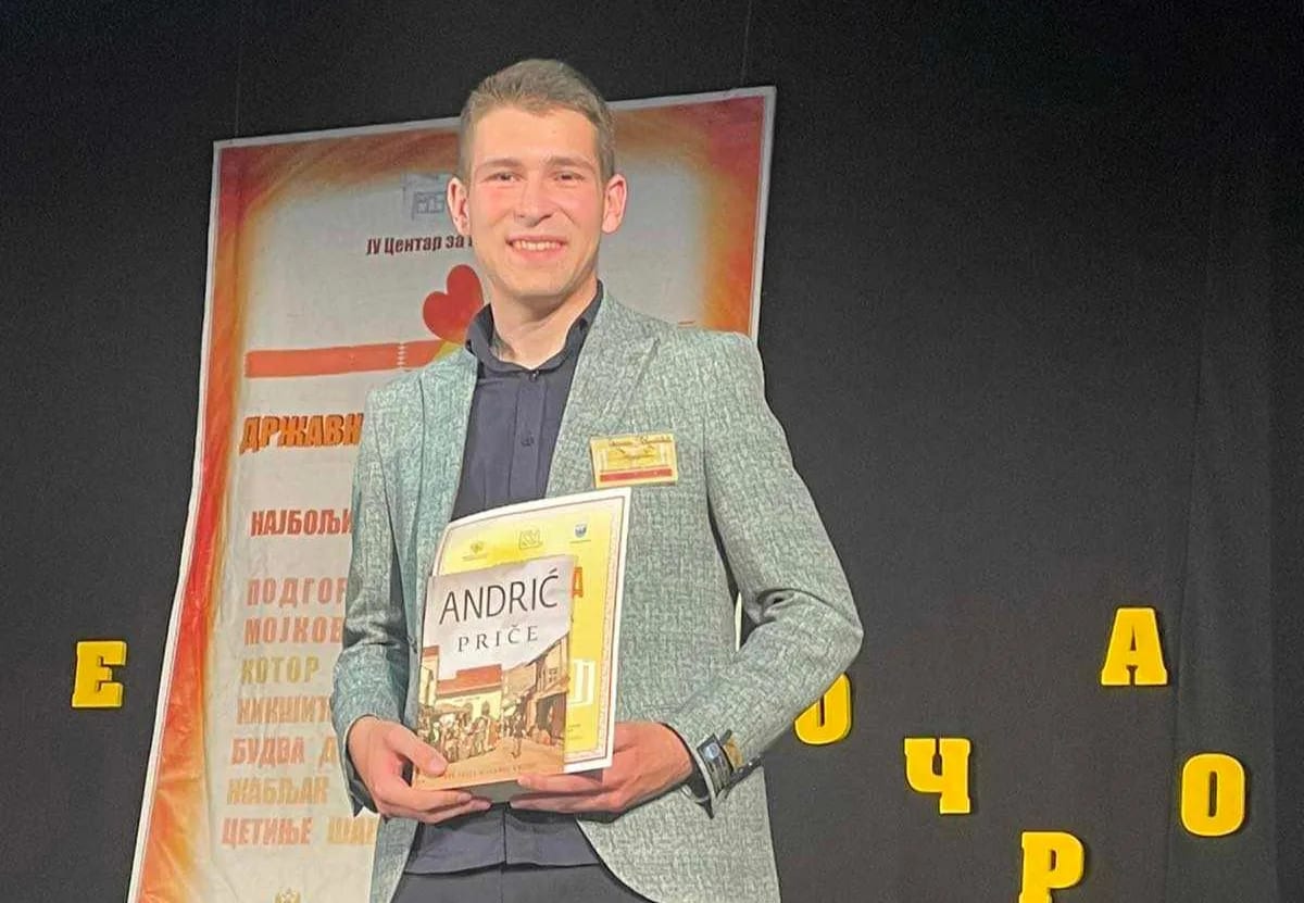Dušan Bulatović drugi na Državnom takmičenju recitatora