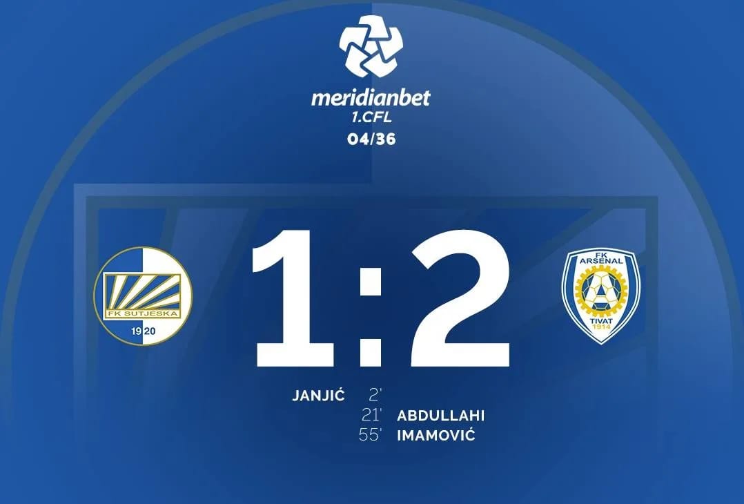 Sutjeska poražena od Arsenala