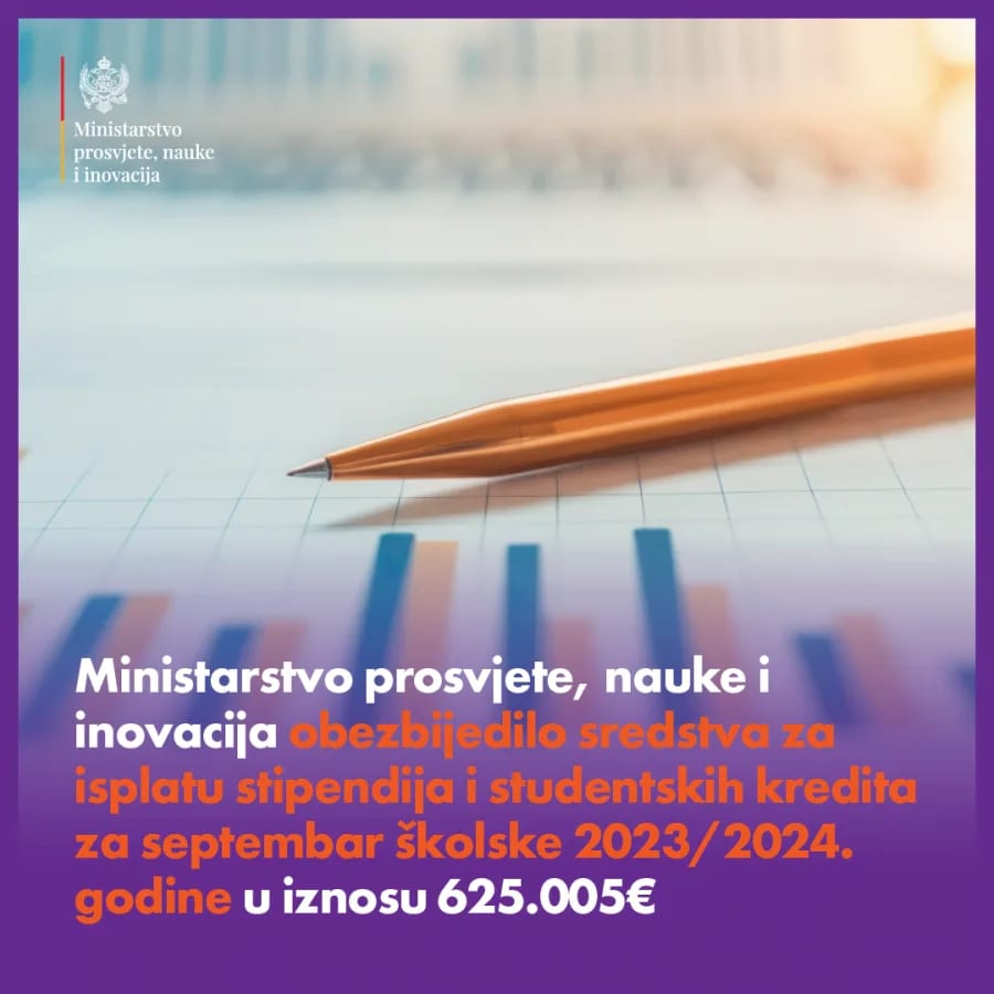Isplata stipendija i studentskih kredita za septembar
