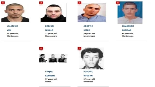 Crna Gora preko INTERPOL-a javno potražuje šest osoba