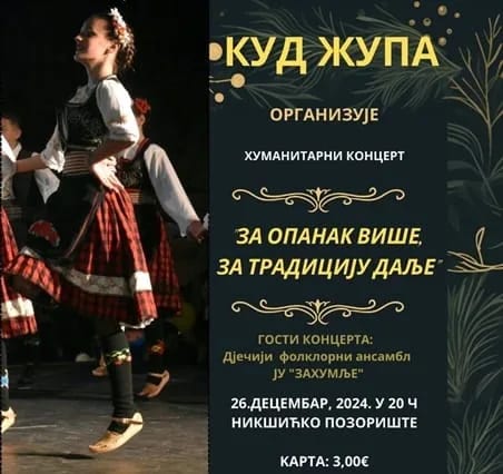 Humanitarni koncert KUD-a "Župa" u Nikšićkom pozorištu