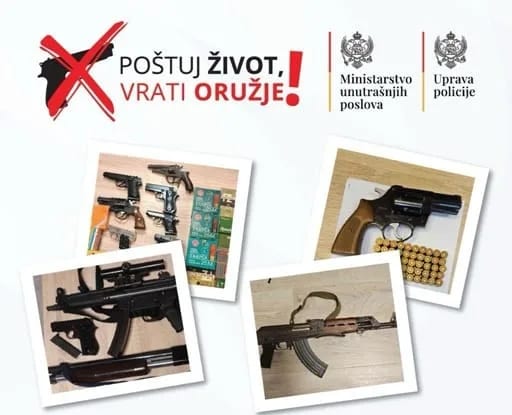 U Nikšiću, Šavniku i Pljevljima građani predali tri pištolja i dvije puške