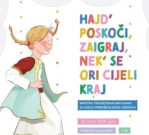 Smotra tradicionalnih igara za djecu u Nikšićkom pozorištu