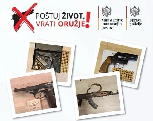 Građani od Nove godine predali 3.293 komada oružja i 110.140 komada municije