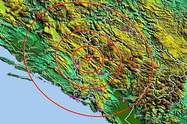 Slabiji zemljotres kod sela Čarađe