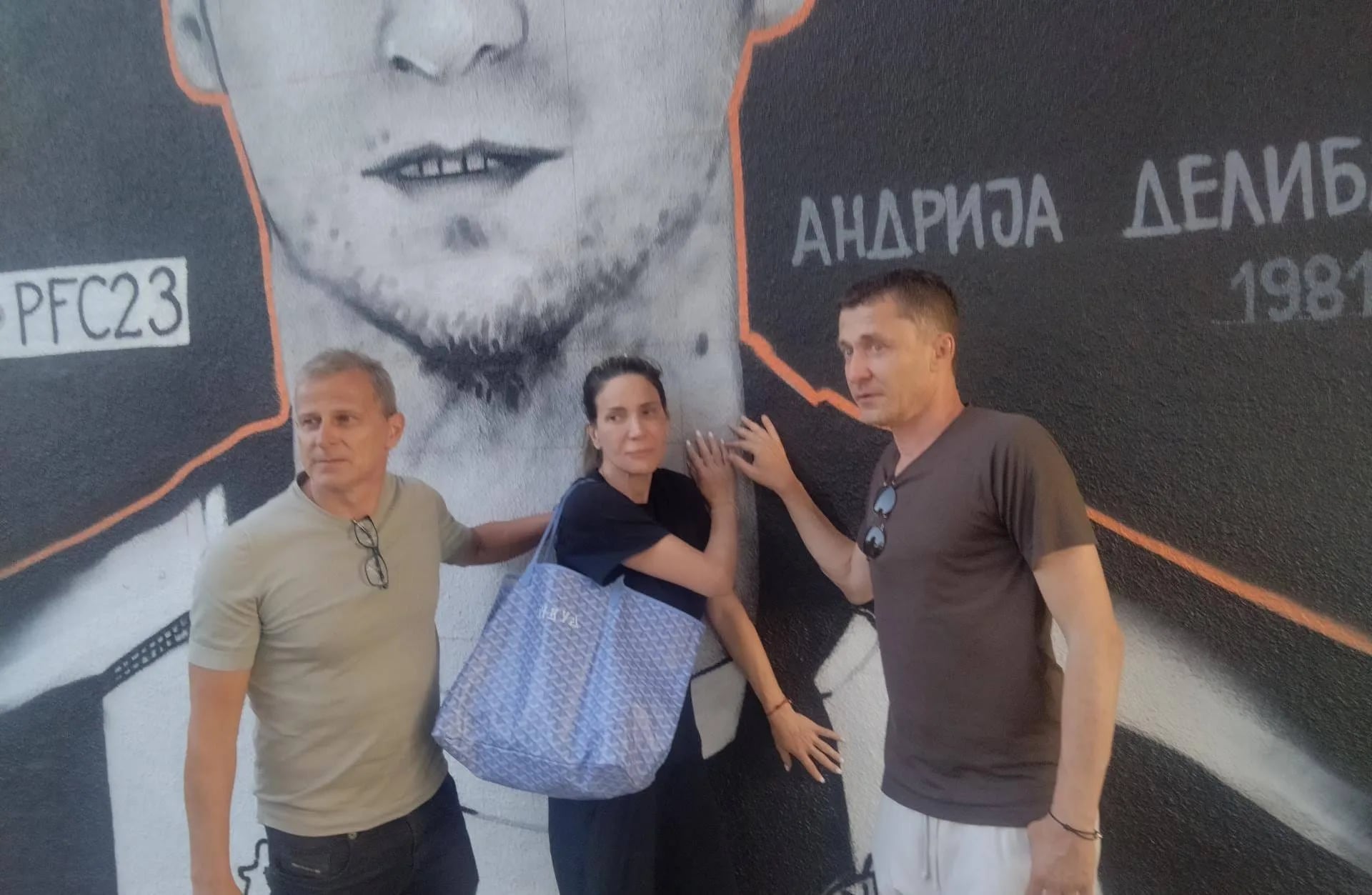 Saša Ilić i Ljubiša Ranković u posjeti porodici Andrije Delibašića