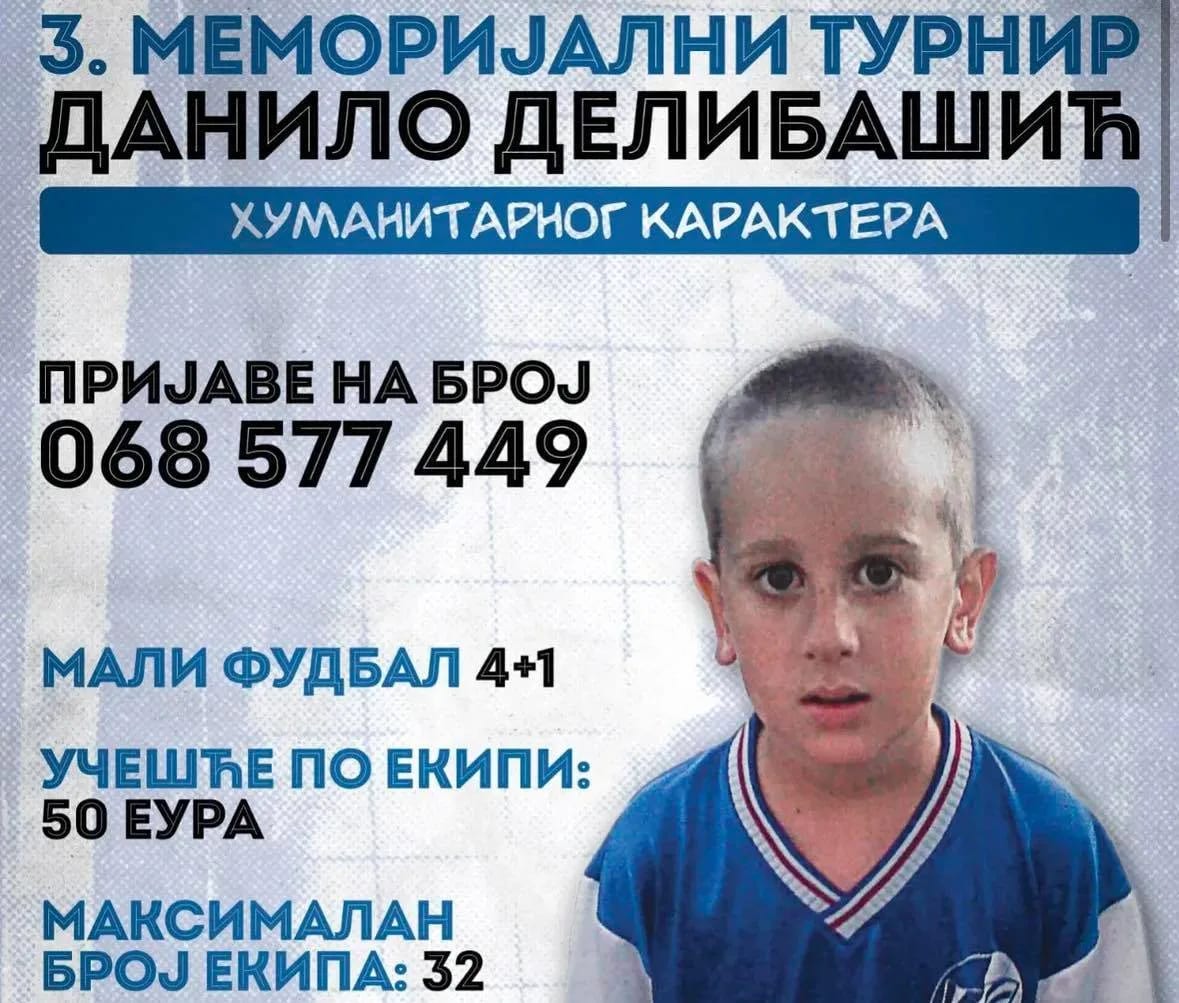 Treći memorijalni turnir "Danilo Delibašić", prijave ekipa do 1. jula