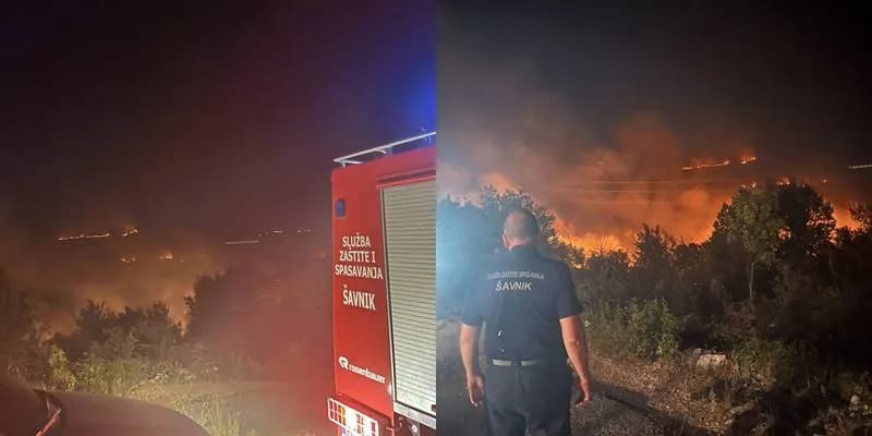 Šavnički vatrogasci na prvoj liniji požara u Podgorici