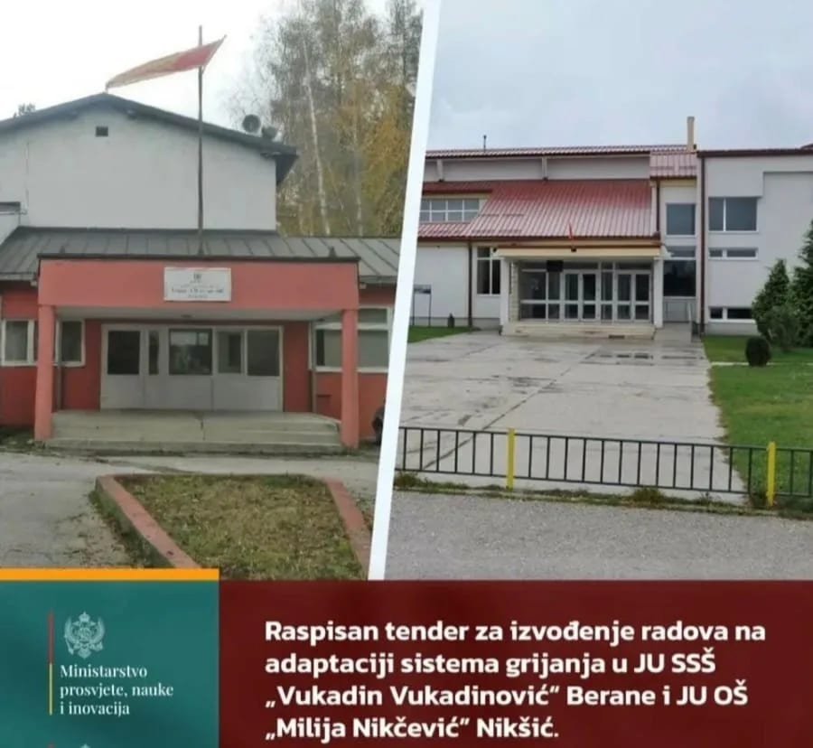 Novi sistem grijanja za OŠ "Milija Nikčević"