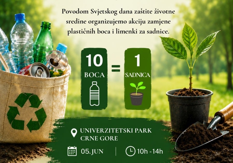 Akcija MERS-a 5. juna: Za deset plastičnih boca ili limenki, jedna sadnica