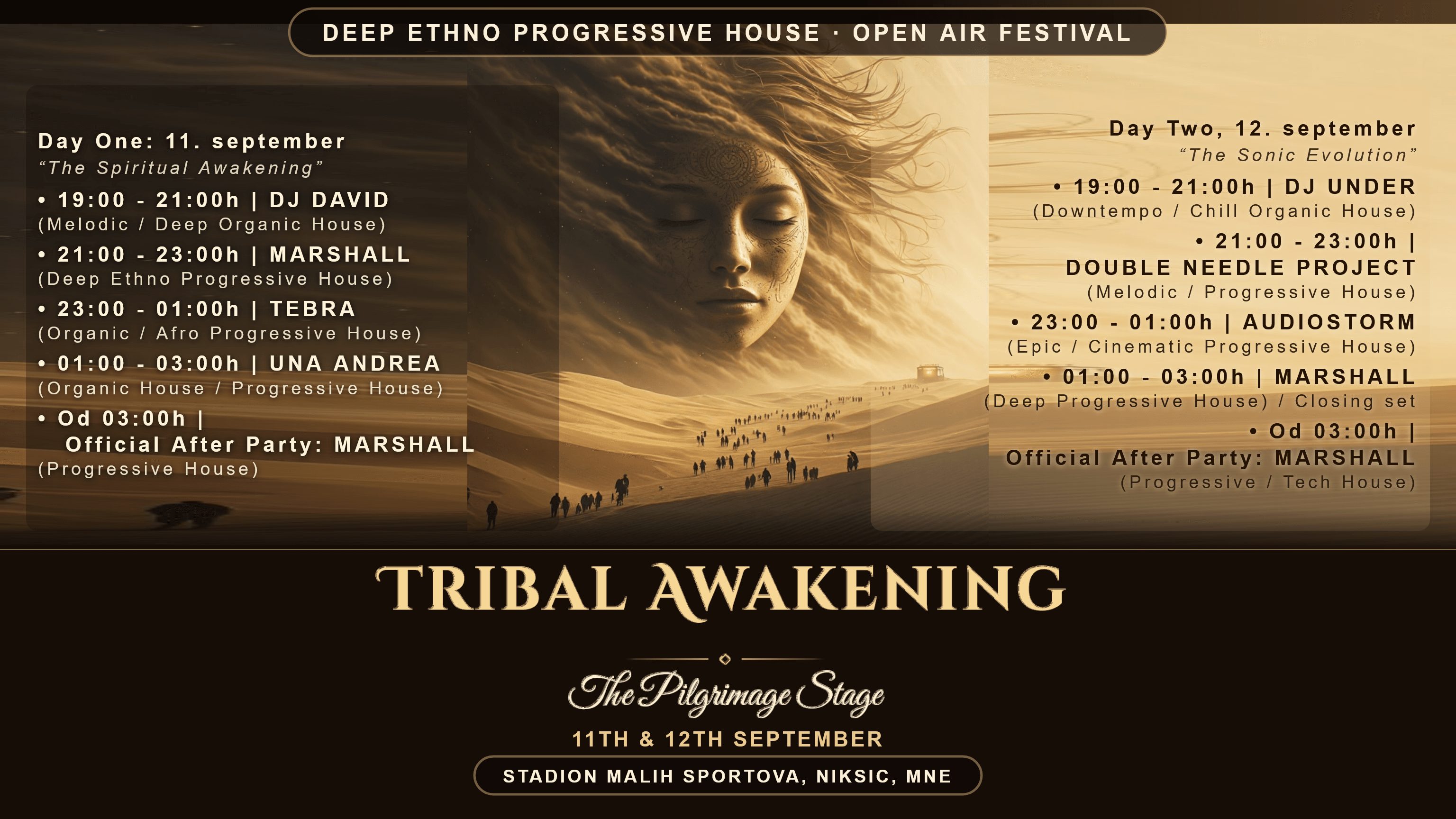 TRIBAL AWAKENING 2026, Dvodnevni Open Air festival elekronske muzike.
