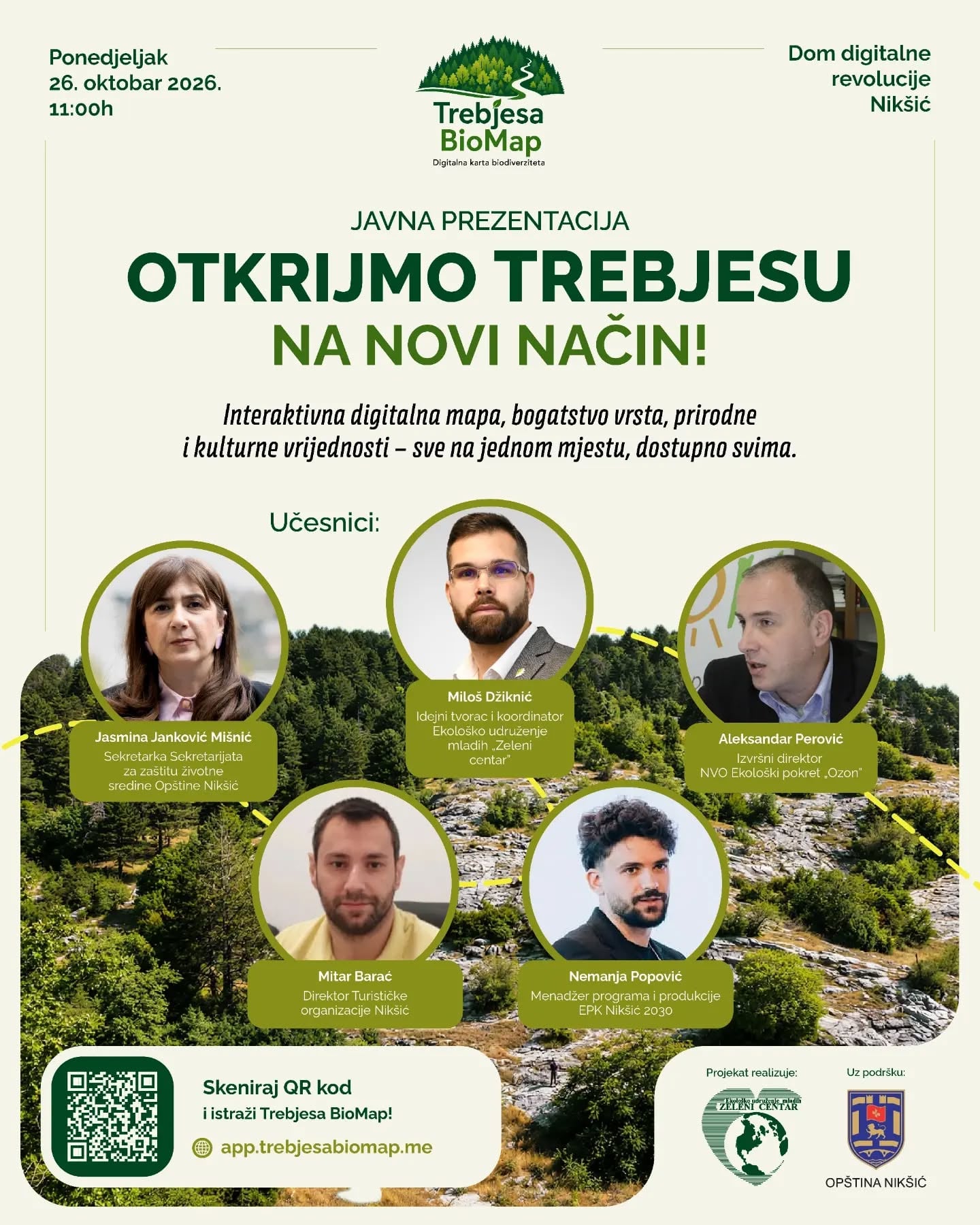 Predstavljanje digitalne platforme "Trebjesa BioMap"