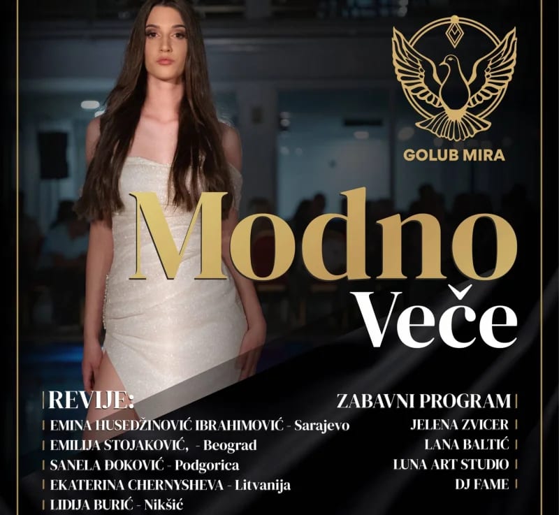 Međunarodni festival umjetnosti i mode “Golub mira” 20. juna na Trgu slobode