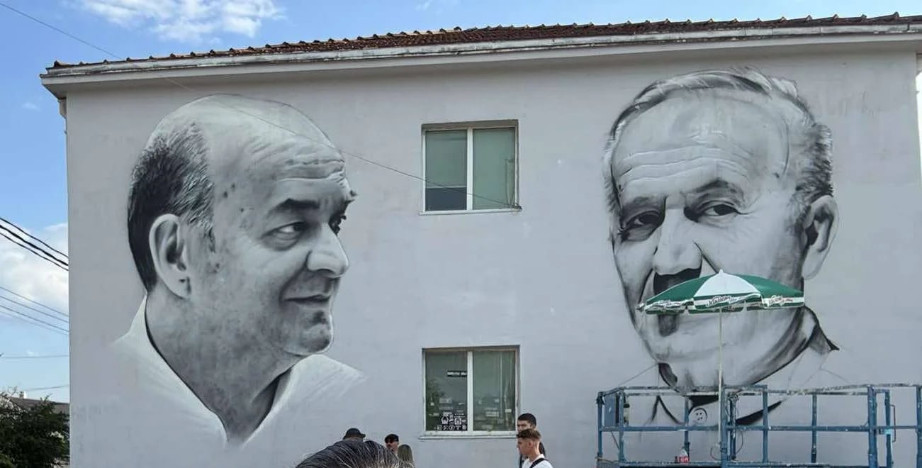 Dušku Vujoševiću i Božu Koprivici mural u Nikšiću
