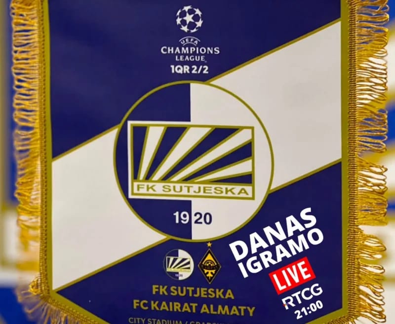 Sutjeska večeras lovi drugo kolo kvalifikacija za Ligu šampiona