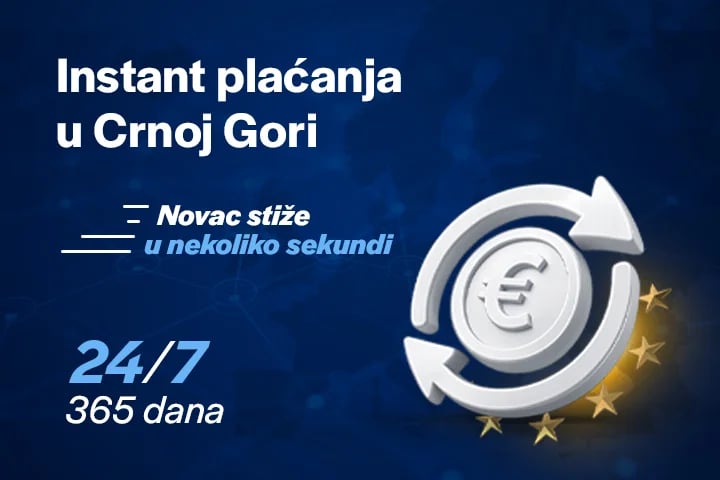 Od danas instant plaćanja u Crnoj Gori: Novac stiže za nekoliko sekundi, 24 sata dnevno