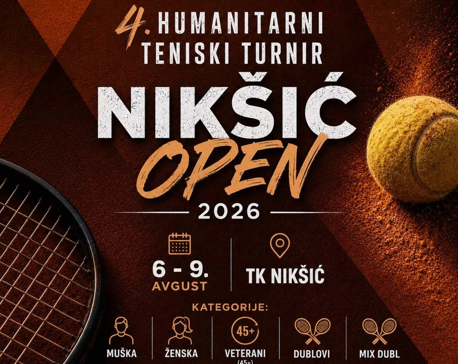 Počinje humanitarni teniski turnir rekreativaca pod Trebjesom, prihod namijenjen za liječenje sugrađanina