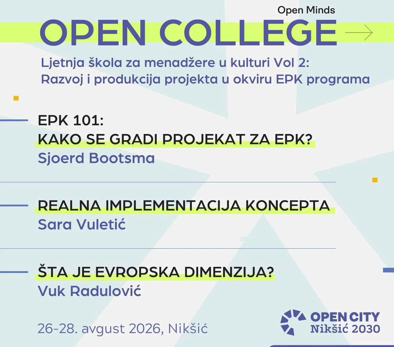 NIKŠIĆ 2030: Ljetnja škola za menadžere u kulturi