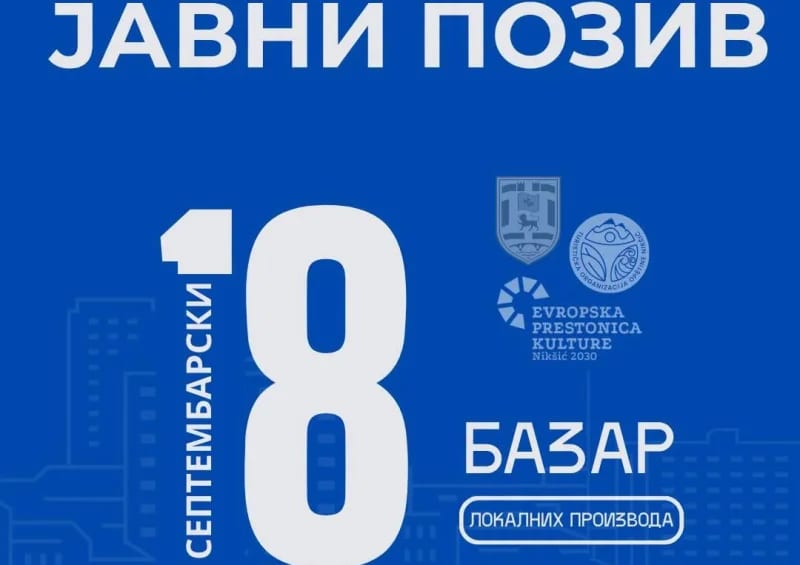 Opština Nikšić poziva izlagače na prvi Osamnaestoseptembarski bazar