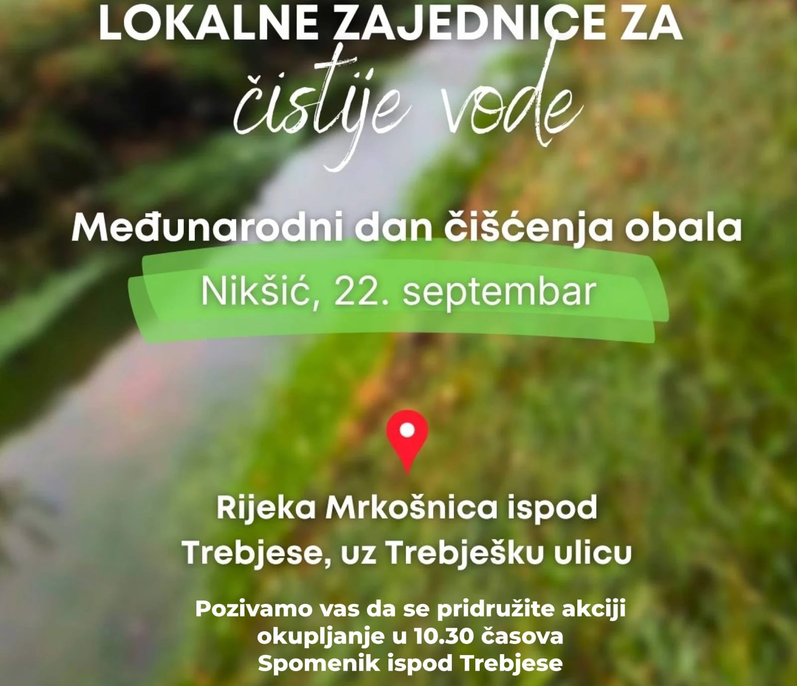 Nikšić dio inicijative za čistije vode, sjutra čišćenje Mrkošnice
