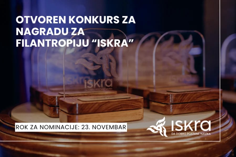 Otvoren konkurs za nagradu „Iskra“, prijave do 23. novembra