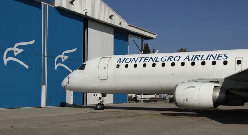 montenegro_airlines_embraer_195_at_podgorica_airport